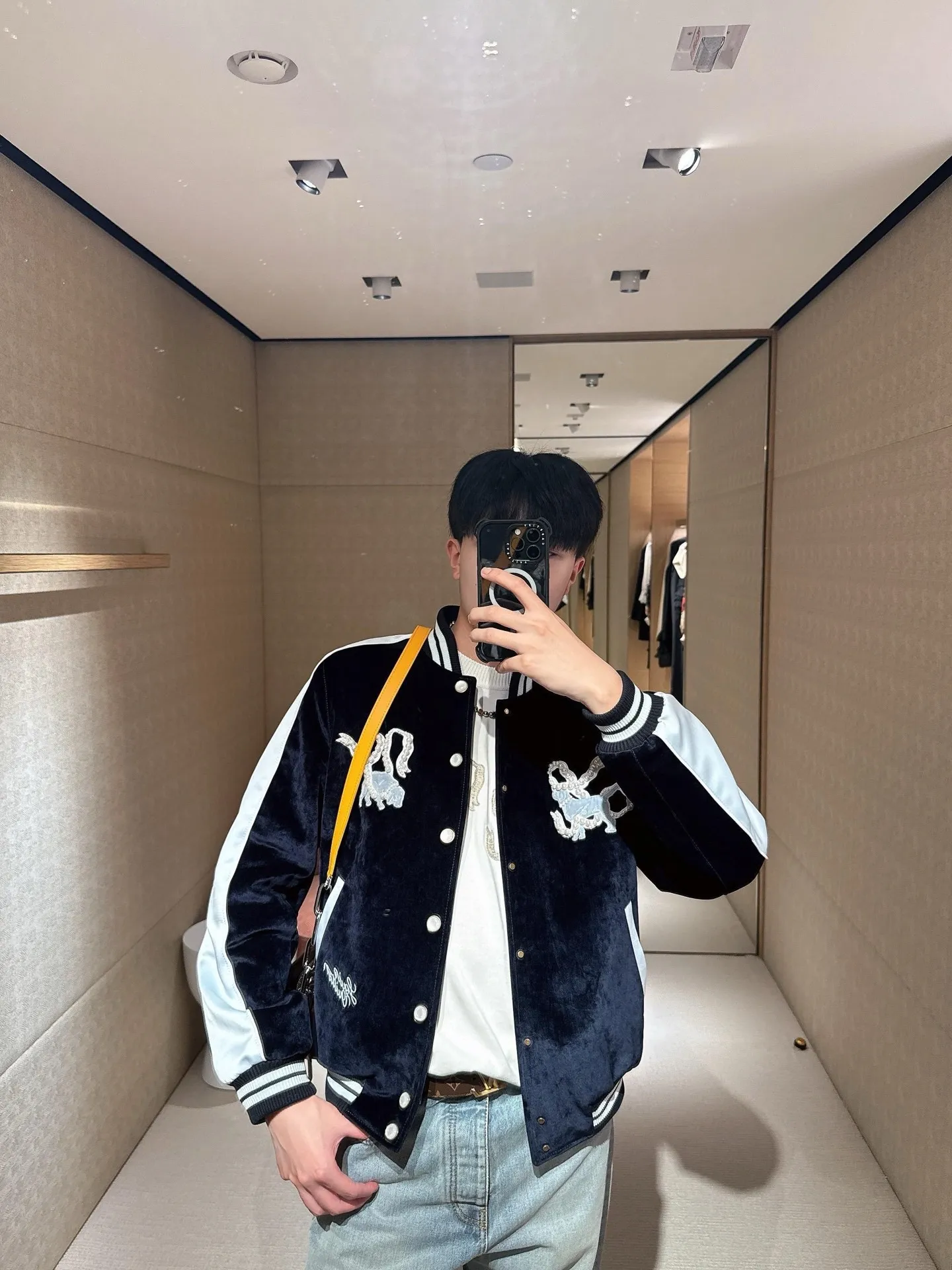 Louis Vuitton/Louis Vuitton 24Fw Pearl Velvet Yokosuka Jacket Jacket
